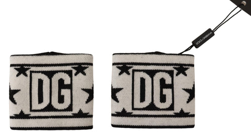 Dolce & Gabbana White Black Wool Logo #DGMILLENNIALS Wristband - ClickThatClicks 