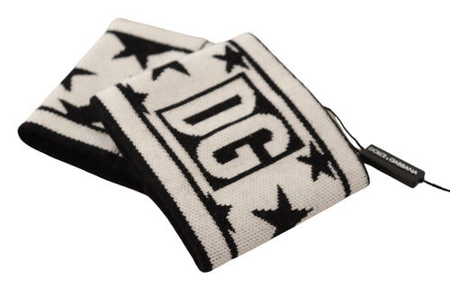Dolce & Gabbana White Black Wool Logo #DGMILLENNIALS Wristband - ClickThatClicks 