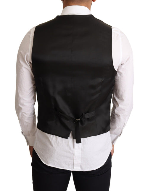 Dolce & Gabbana Black Wool Formal Waistcoat Dress - ClickThatClicks 