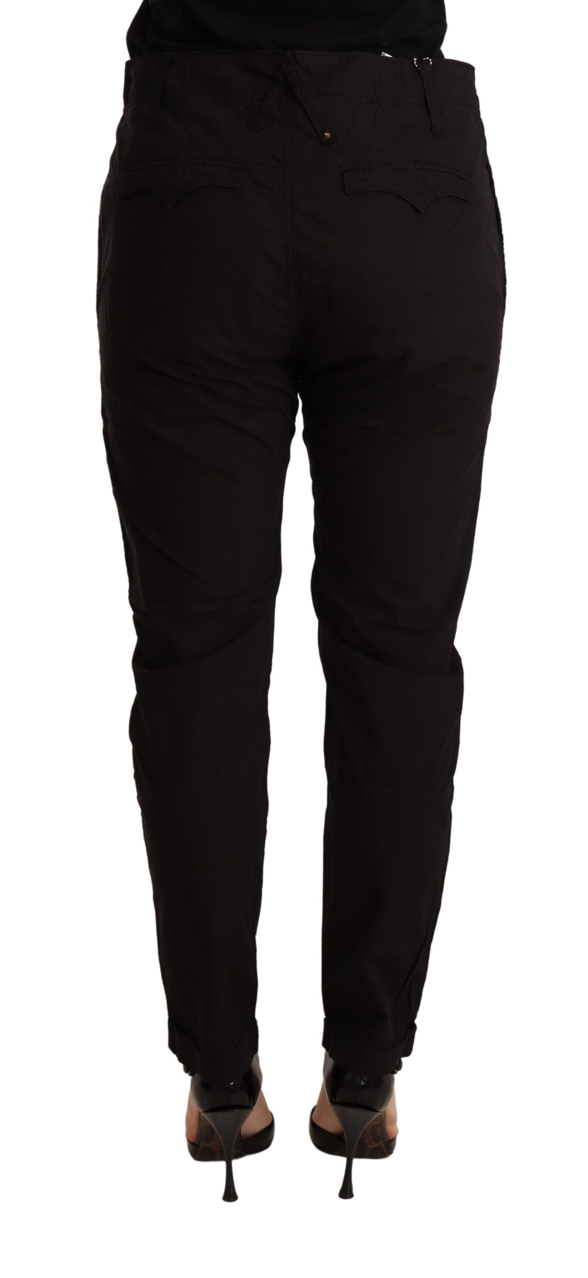CYCLE Black Mid Waist BAGGY Fit Skinny Trouser - ClickThatClicks 
