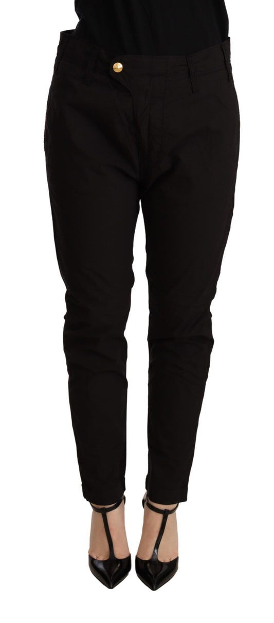 CYCLE Black Mid Waist BAGGY Fit Skinny Trouser - ClickThatClicks 