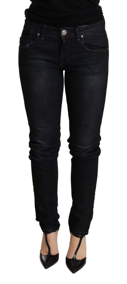 Acht Blue Washed Low Waist Skinny Denim Trouser - ClickThatClicks 