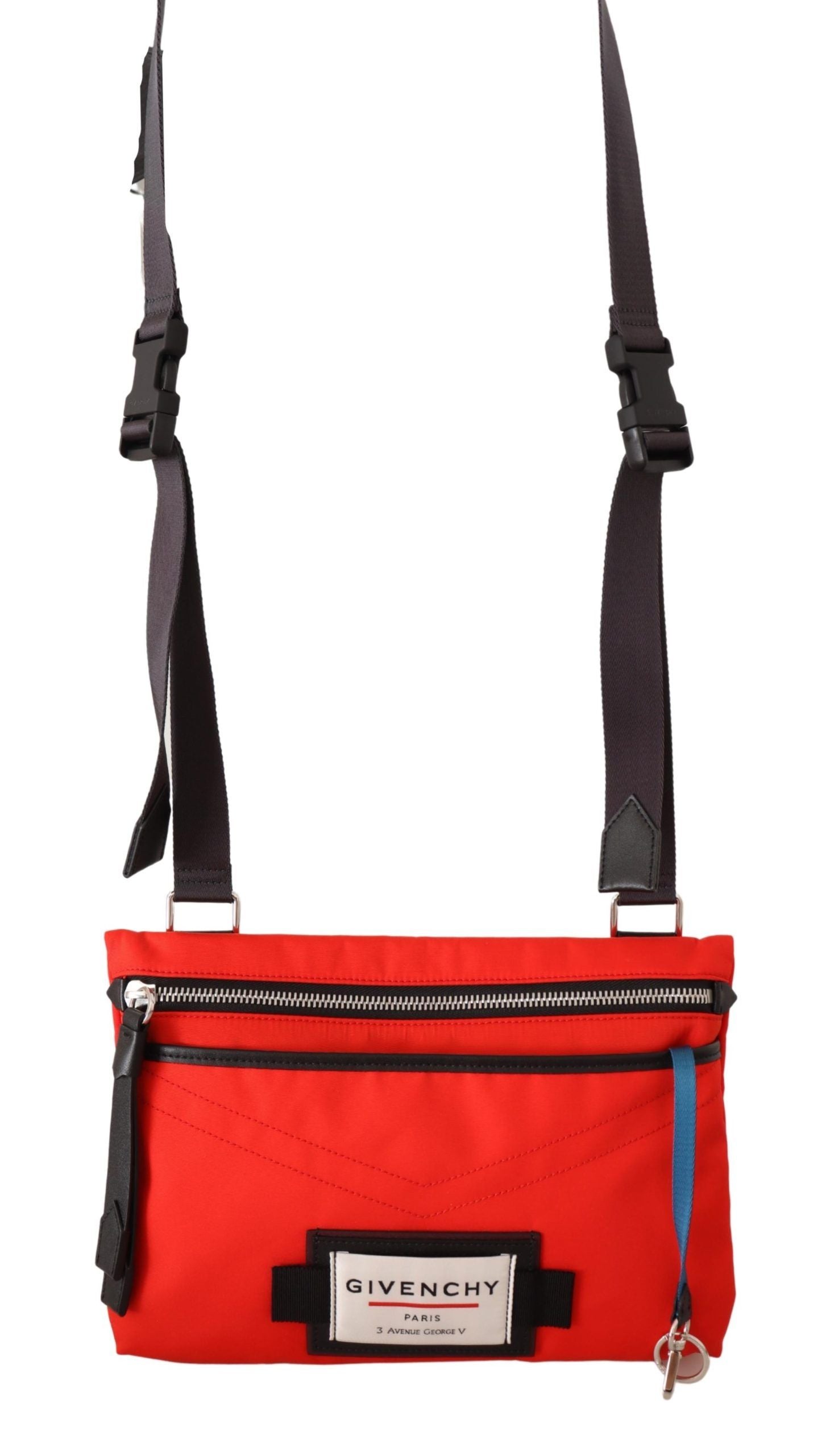 Givenchy Red Polyamide Downtown Flat Crossbody Bag - ClickThatClicks 