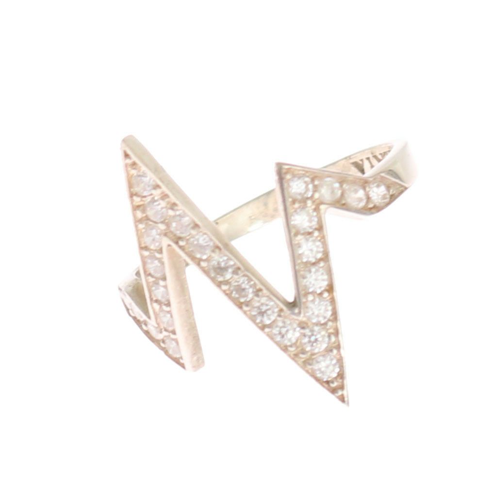 Nialaya Silver Authentic Womens Clear Ring - ClickThatClicks 
