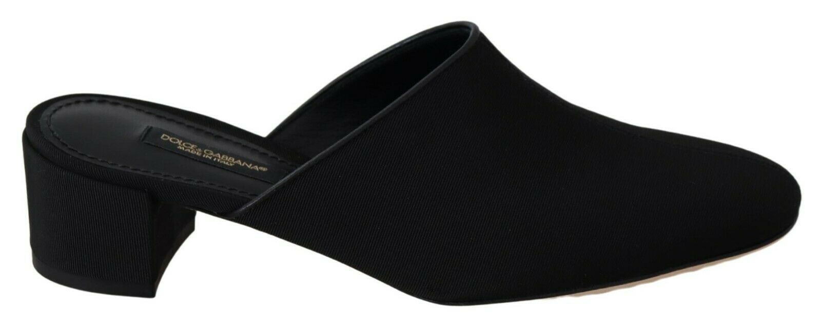 Dolce & Gabbana Black Grosgrain Slides Sandals Women Shoes - ClickThatClicks 