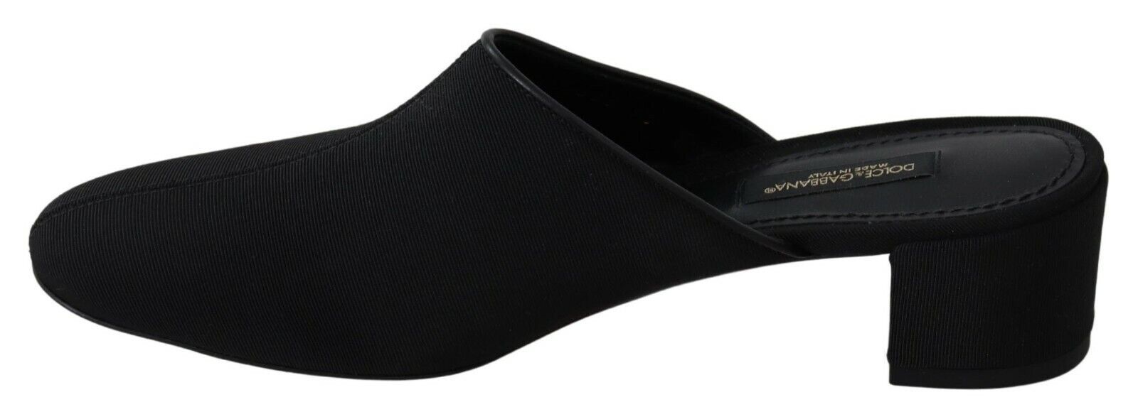 Dolce & Gabbana Black Grosgrain Slides Sandals Women Shoes - ClickThatClicks 