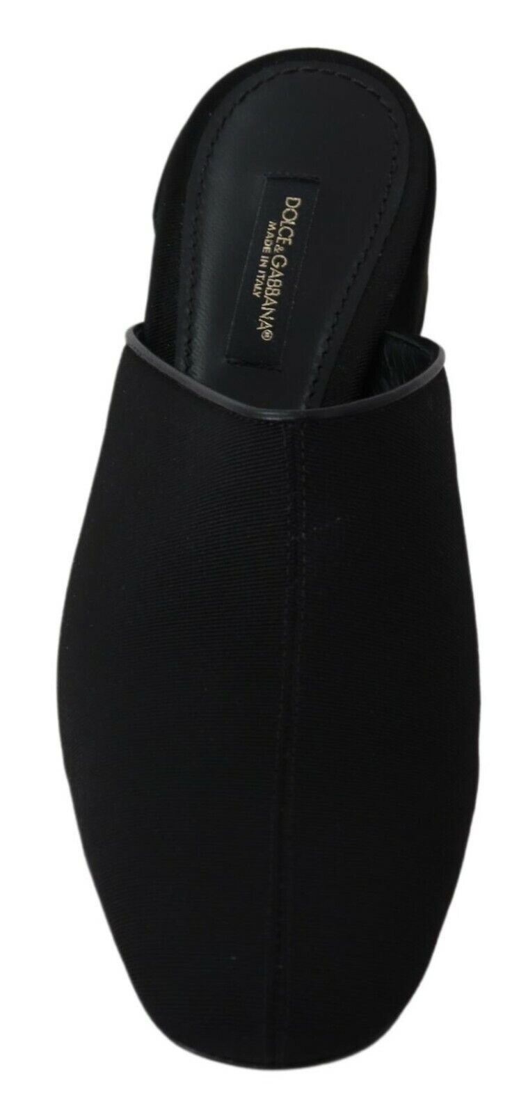 Dolce & Gabbana Black Grosgrain Slides Sandals Women Shoes - ClickThatClicks 