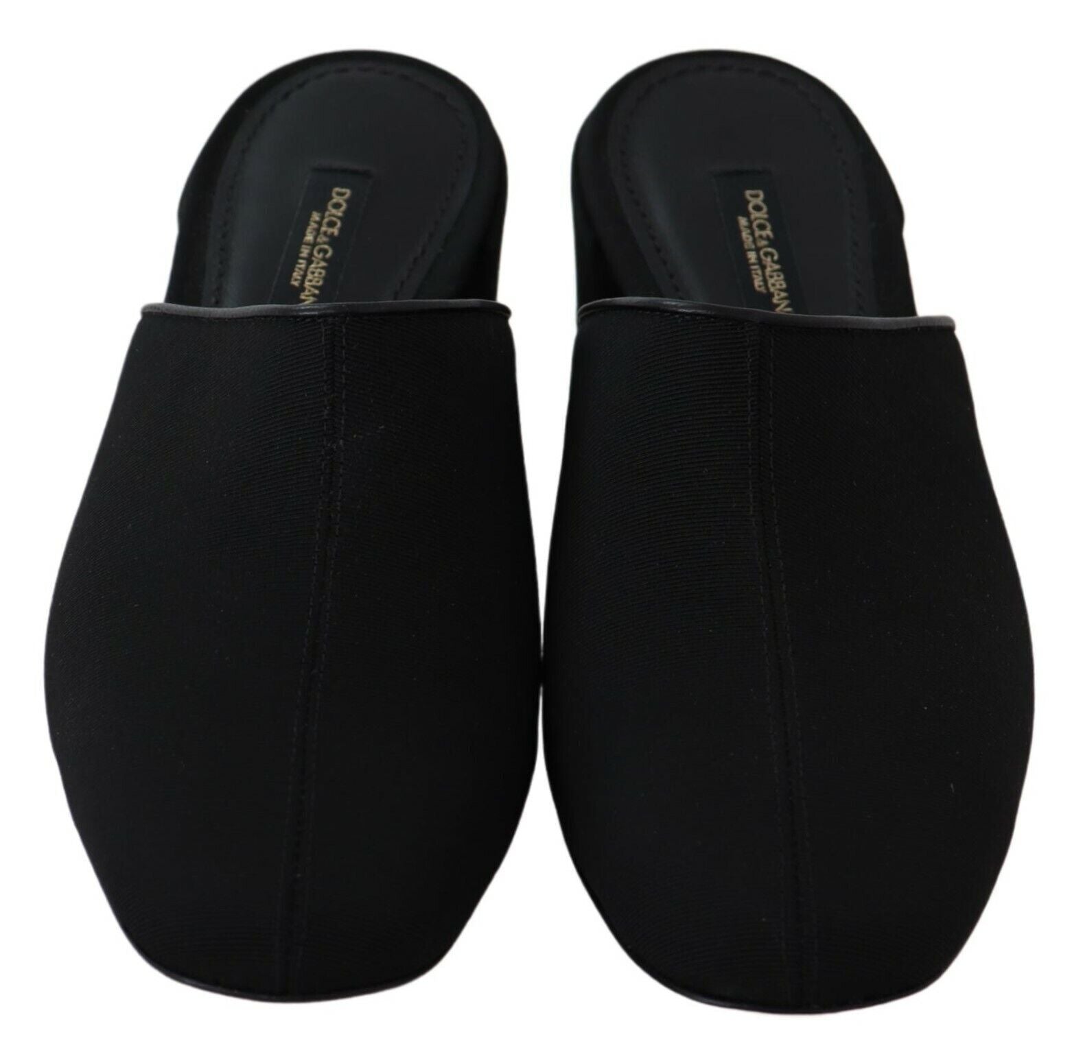 Dolce & Gabbana Black Grosgrain Slides Sandals Women Shoes - ClickThatClicks 