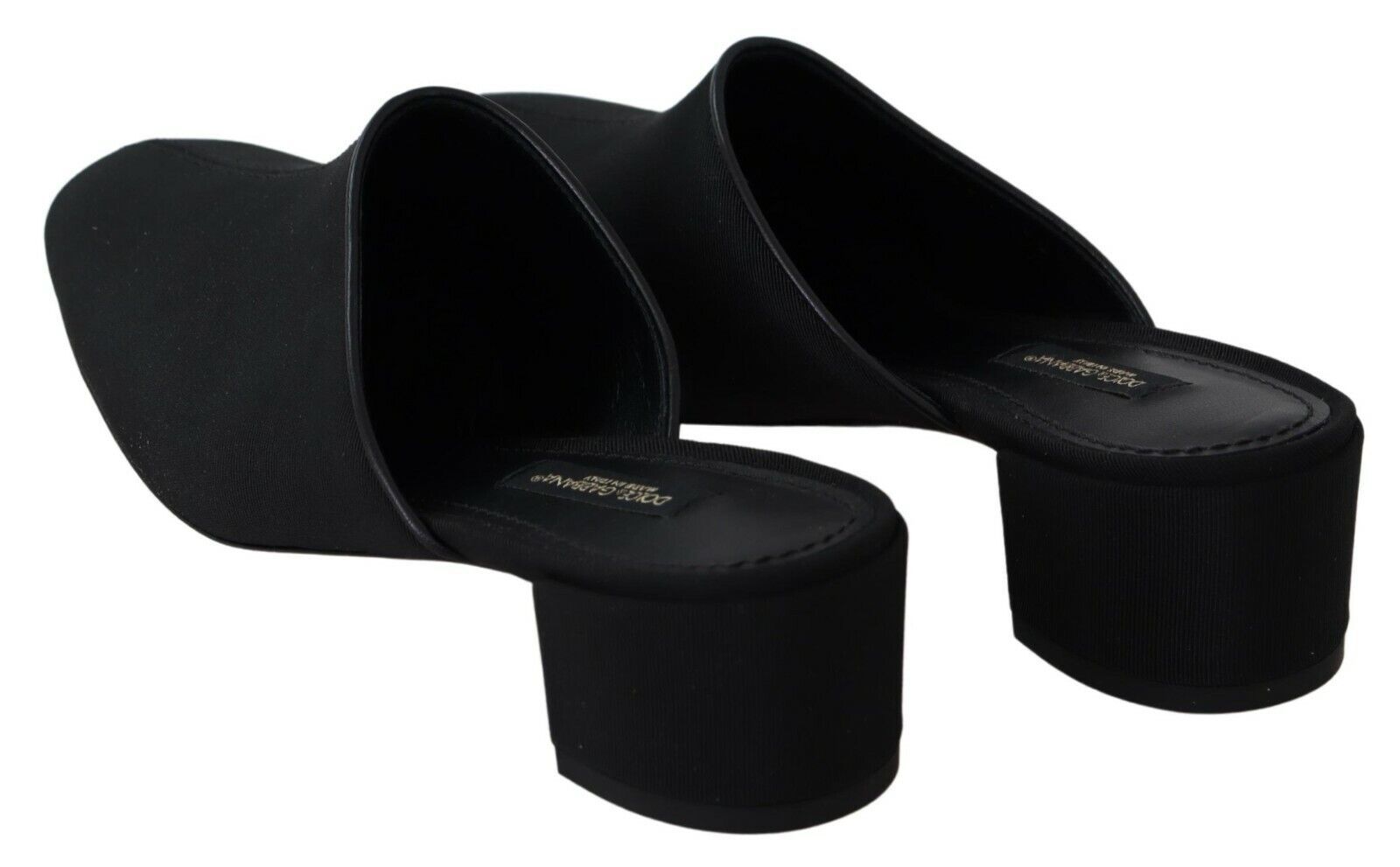 Dolce & Gabbana Black Grosgrain Slides Sandals Women Shoes - ClickThatClicks 