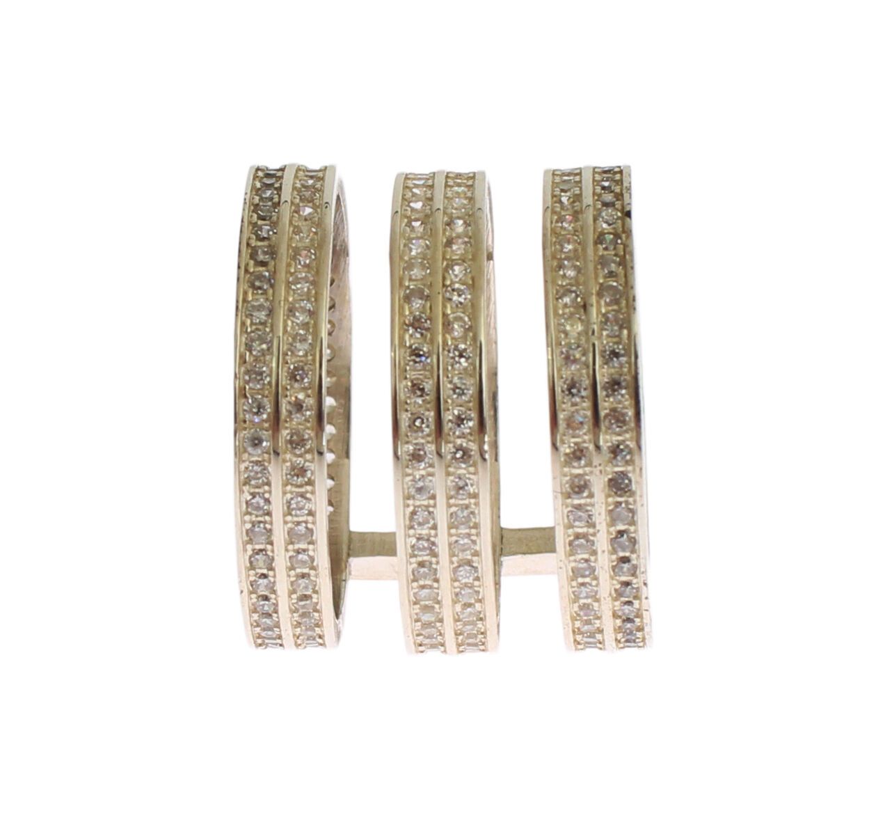 Nialaya Authentic Womens Clear CZ 925 Sterling Silver Ring - ClickThatClicks 