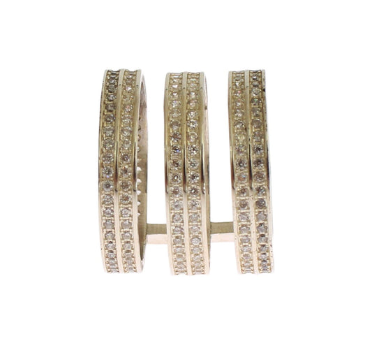 Nialaya Authentic Womens Clear CZ 925 Sterling Silver Ring - ClickThatClicks 