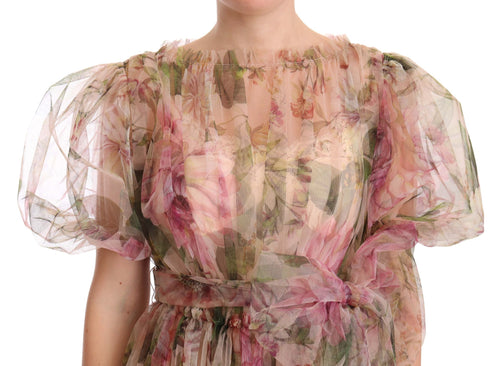 Dolce & Gabbana Multicolor Floral Print Long Maxi Gown Dress - ClickThatClicks 