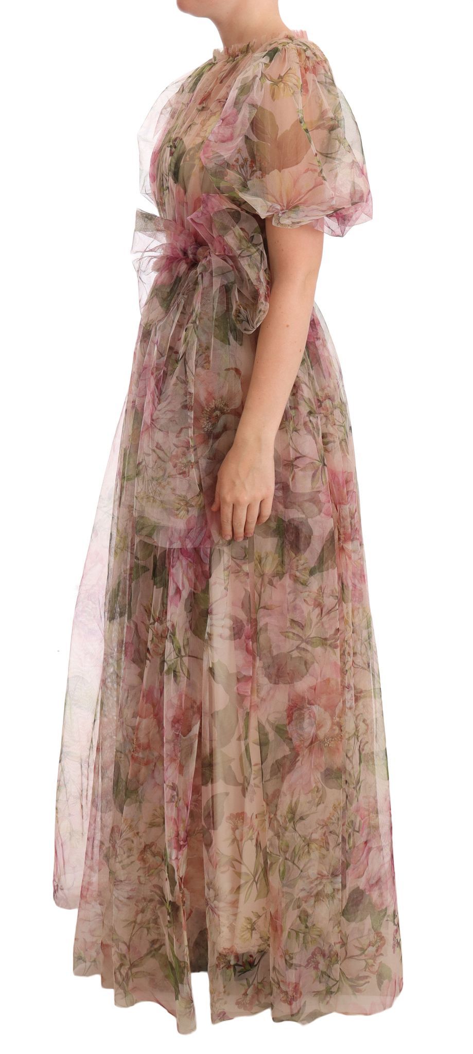 Dolce & Gabbana Multicolor Floral Print Long Maxi Gown Dress - ClickThatClicks 
