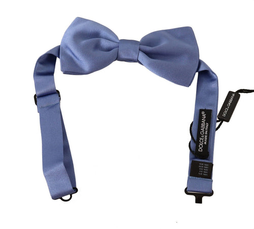 Dolce & Gabbana Purple 100% Silk Adjustable Neck Papillon Bow Tie - ClickThatClicks 