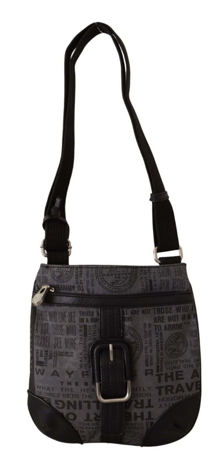 WAYFARER Gray Printed Logo Shoulder Crossbody Purse Bag - ClickThatClicks 