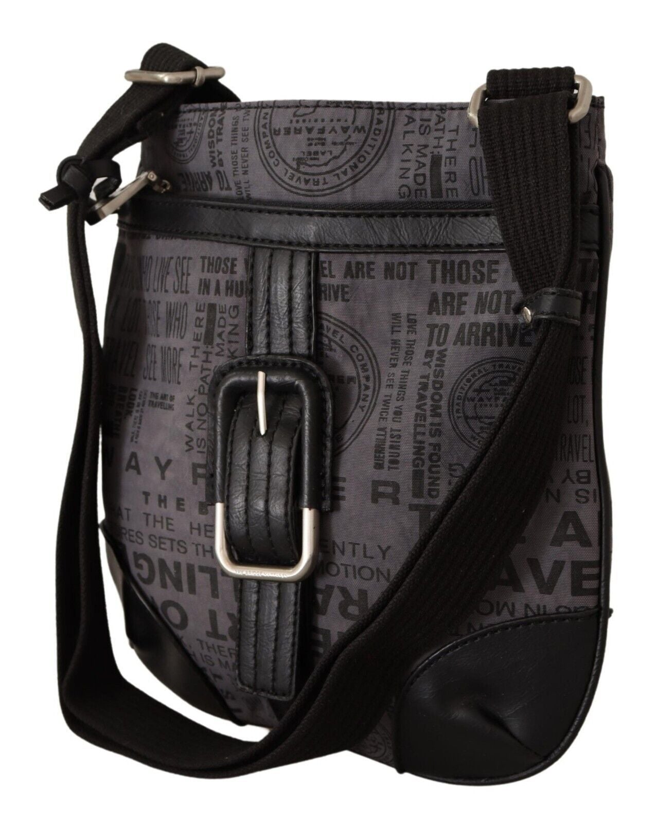 WAYFARER Gray Printed Logo Shoulder Crossbody Purse Bag - ClickThatClicks 