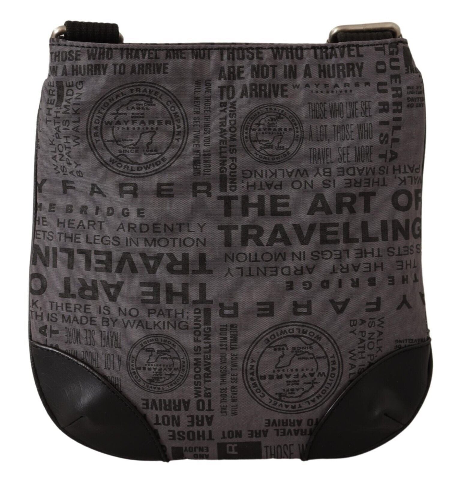 WAYFARER Gray Printed Logo Shoulder Crossbody Purse Bag - ClickThatClicks 