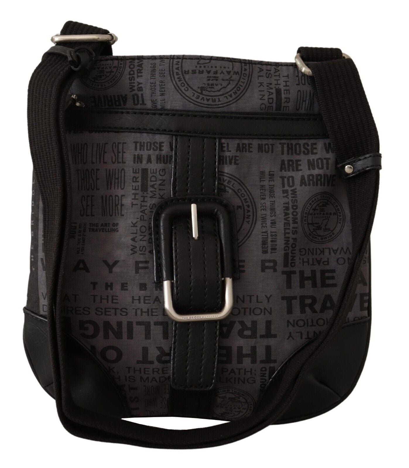 WAYFARER Gray Printed Logo Shoulder Crossbody Purse Bag - ClickThatClicks 