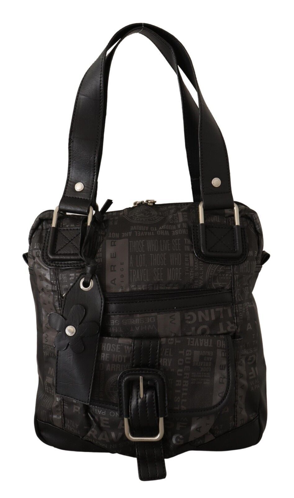 WAYFARER Black Printed Logo Shoulder Handbag Purse Bag - ClickThatClicks 