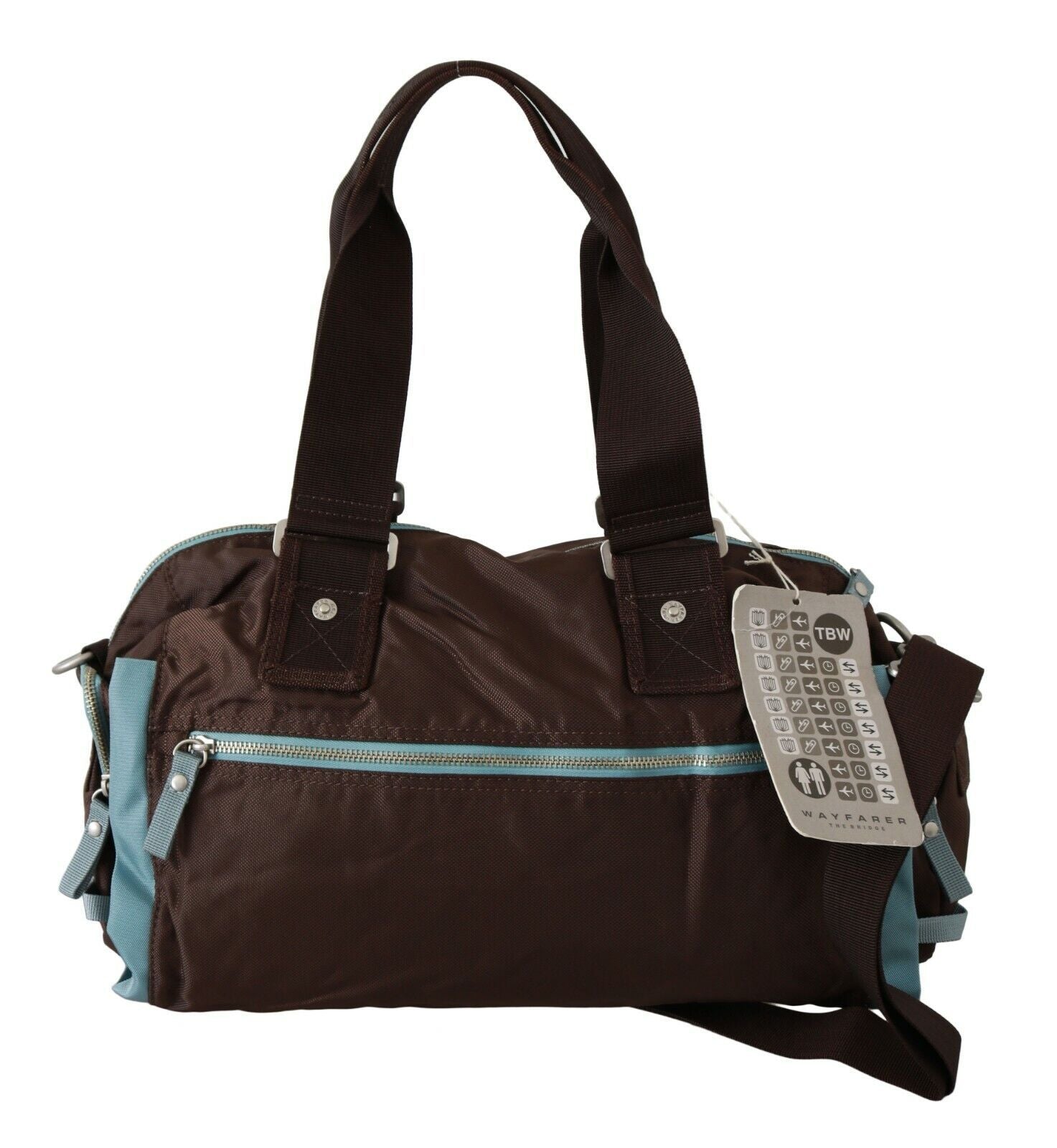 WAYFARER Brown Handbag Duffel Travel Purse - ClickThatClicks 