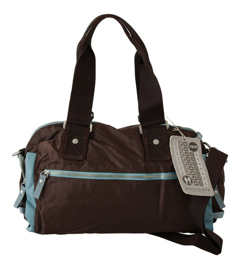 WAYFARER Brown Handbag Duffel Travel Purse - ClickThatClicks 