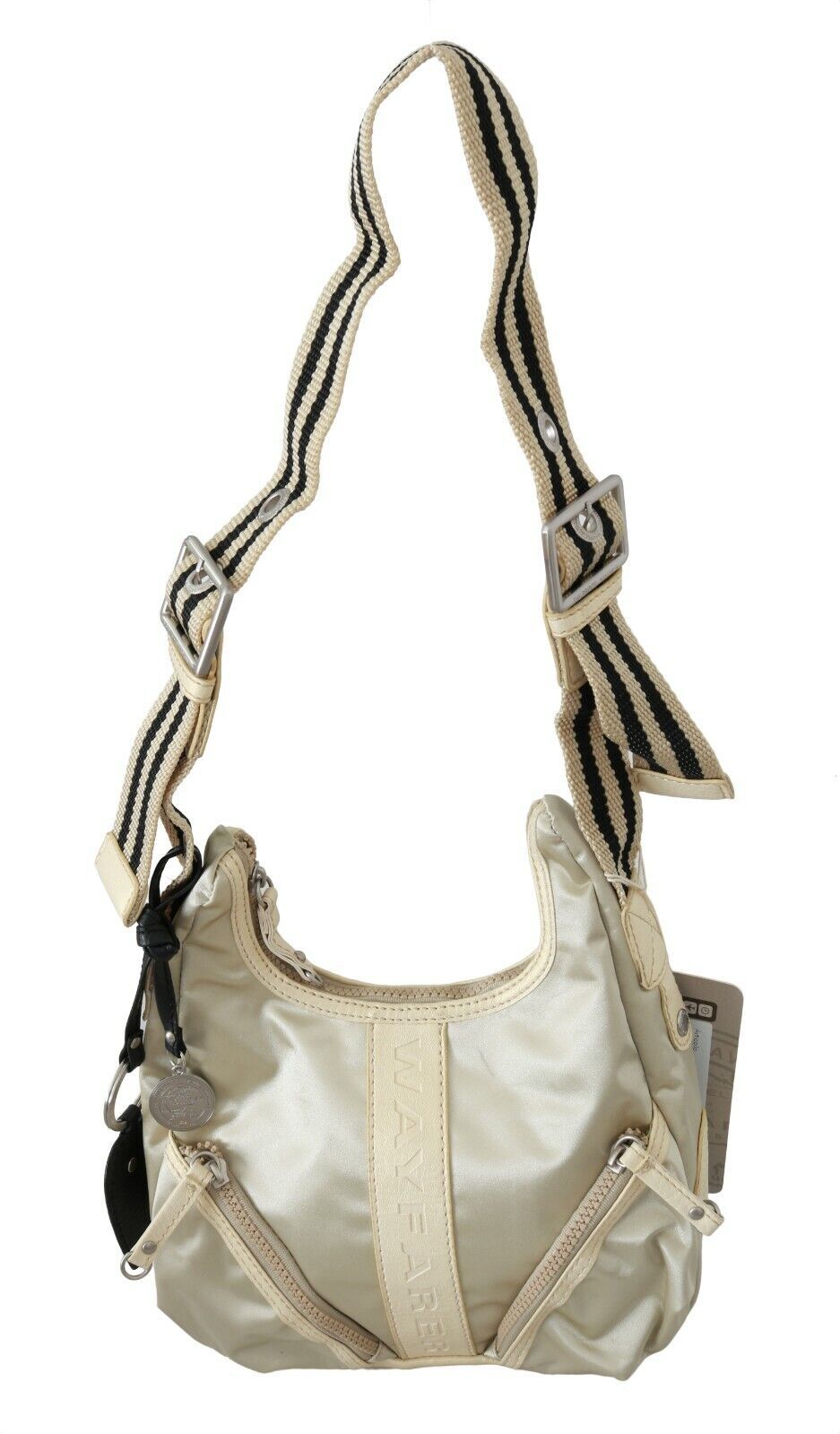 WAYFARER White Shoulder Crossbody Sling Fabric Purse - ClickThatClicks 