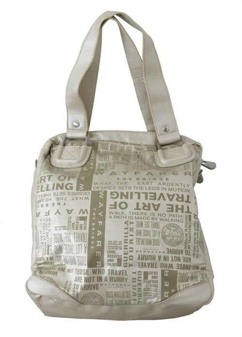 WAYFARER White Printed Handbag Shoulder Fabric Purse - ClickThatClicks 