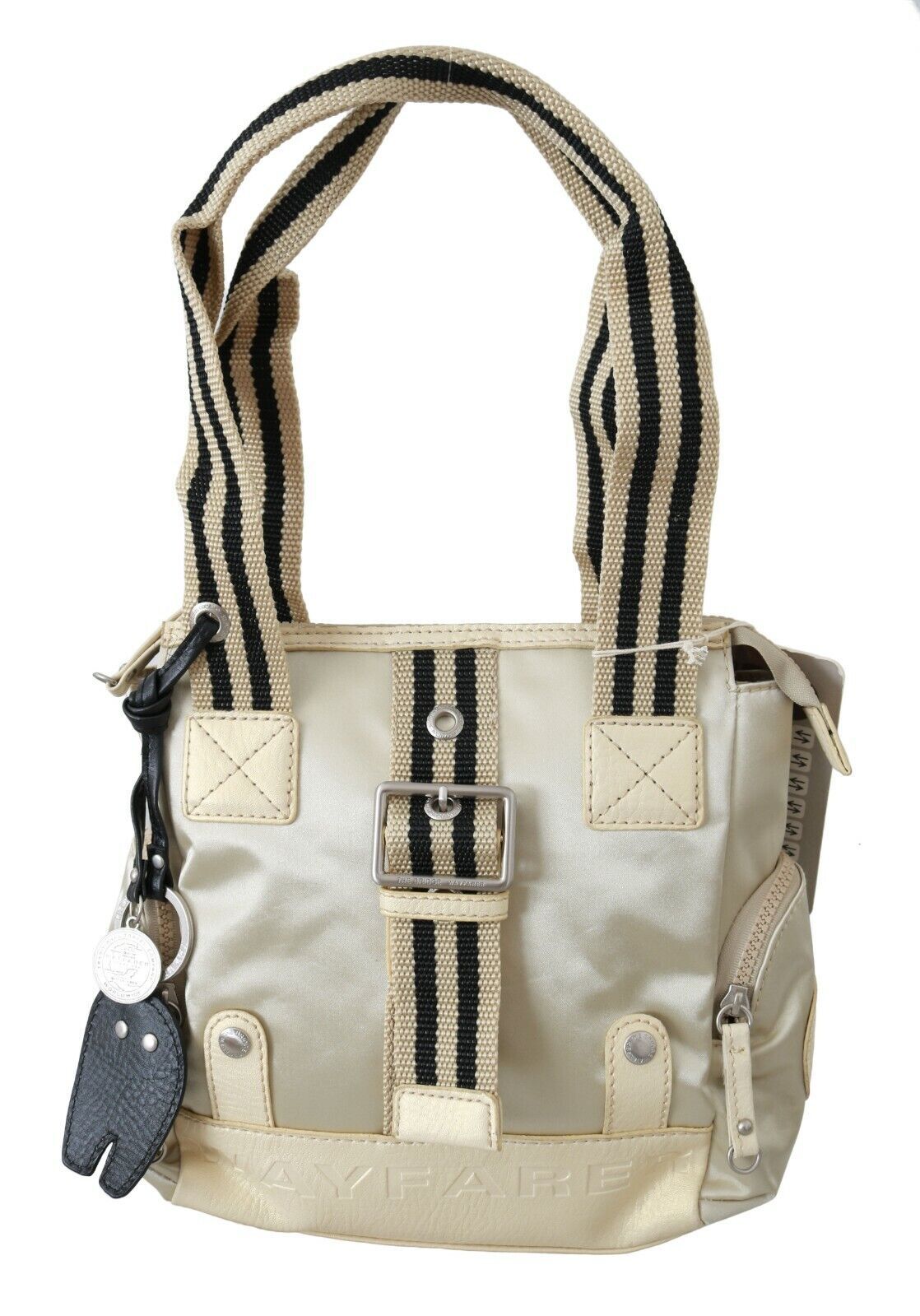 WAYFARER Beige Handbag Shoulder Tote Fabric Purse - ClickThatClicks 