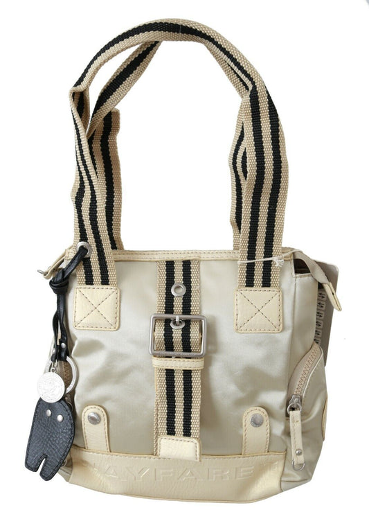 WAYFARER Beige Handbag Shoulder Tote Fabric Purse - ClickThatClicks 