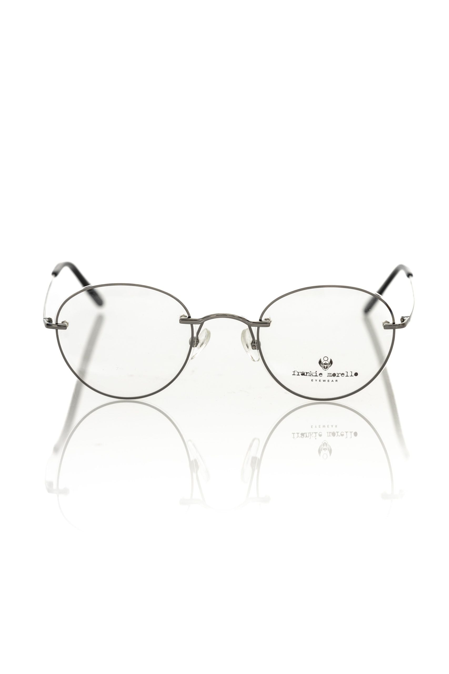 Frankie Morello Gray Metallic Men's Eyeglass Frame - ClickThatClicks 