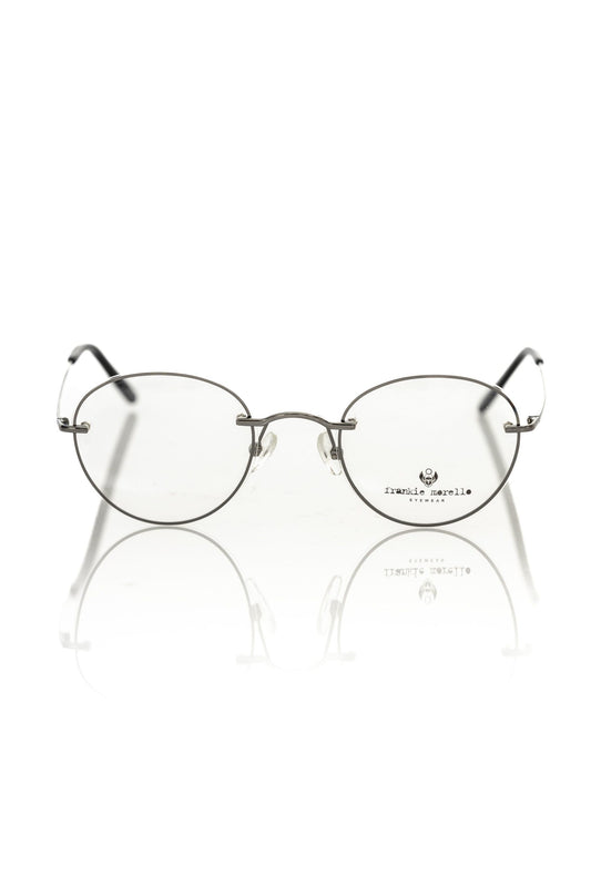 Frankie Morello Gray Metallic Men's Eyeglass Frame - ClickThatClicks 