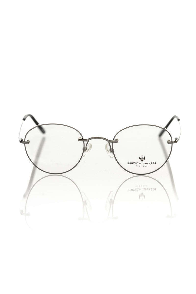 Frankie Morello Gray Metallic Men's Eyeglass Frame