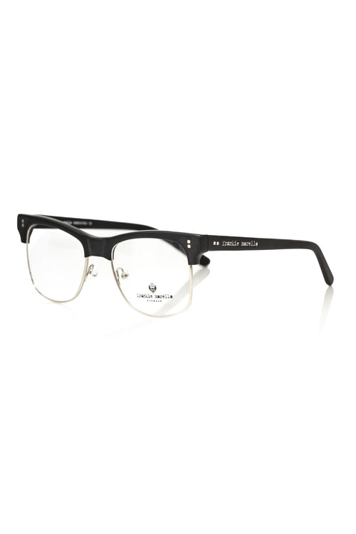 Frankie Morello Black Metallic Men's Eyeglass Frame - ClickThatClicks 