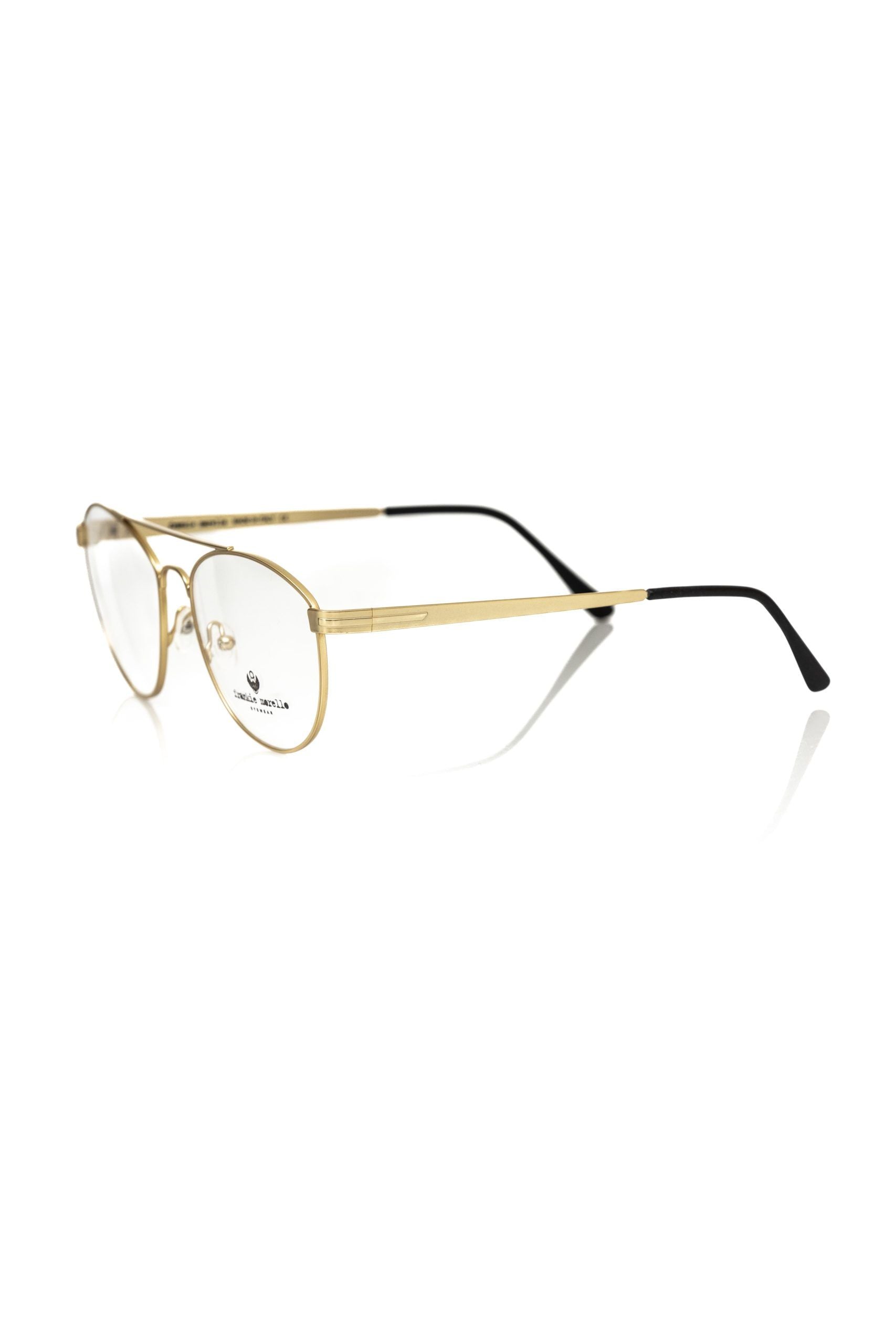 Frankie Morello Gold Metallic Men's Frame Aviator Eyeglasses - ClickThatClicks 