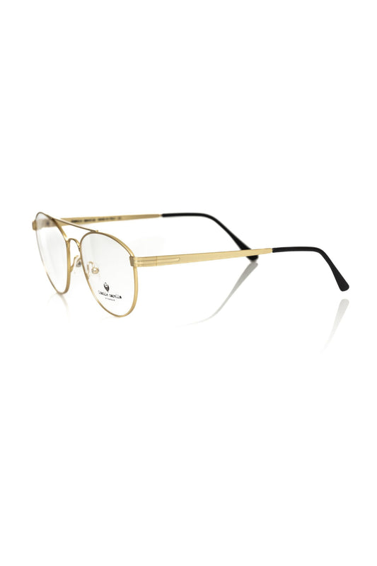 Frankie Morello Gold Metallic Men's Frame Aviator Eyeglasses - ClickThatClicks 