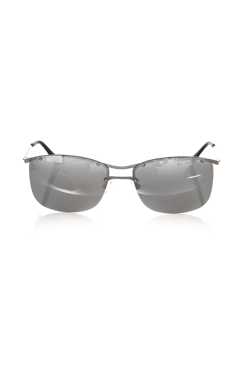 Frankie Morello Silver Metallic Fibre Men Sunglass - ClickThatClicks 