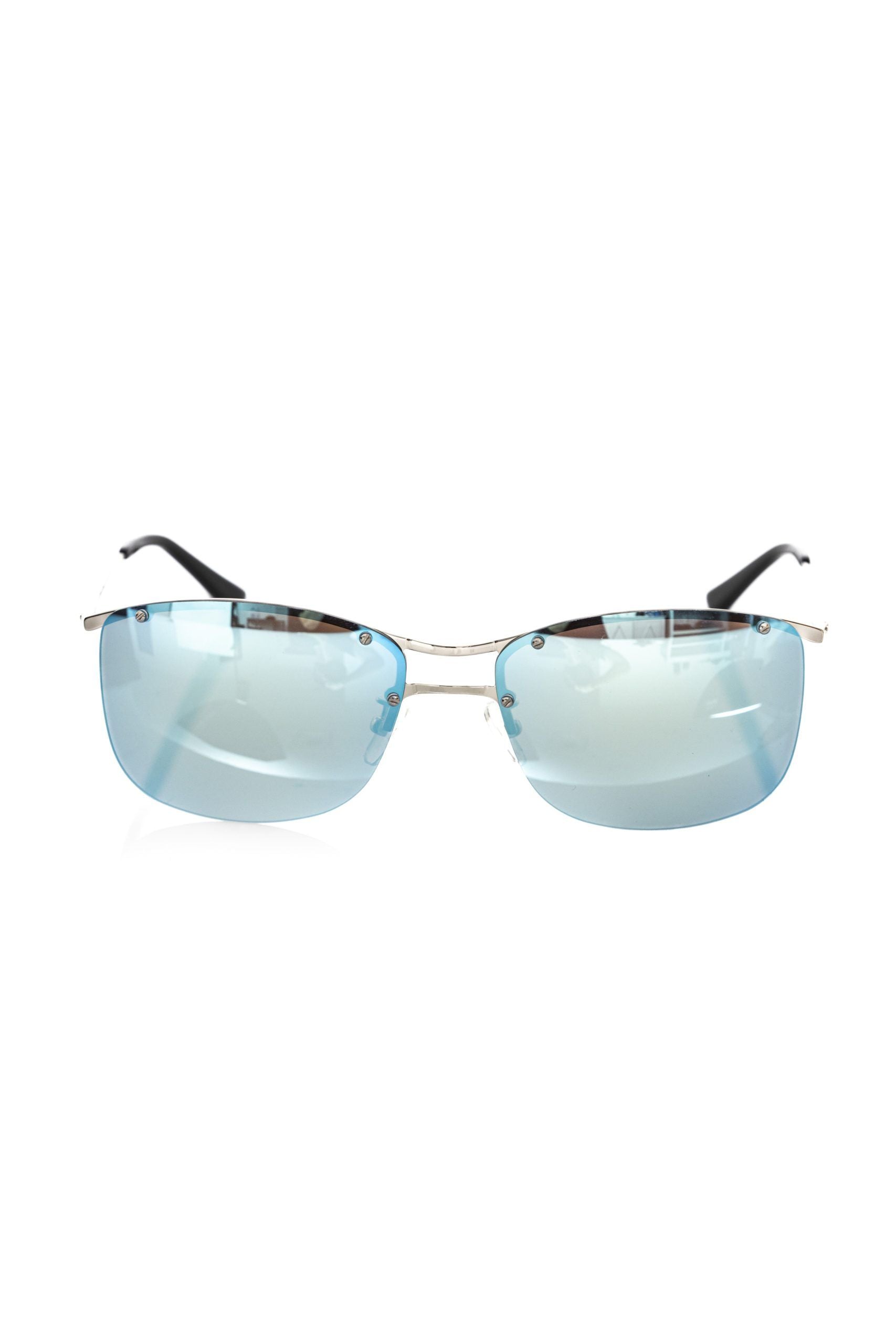Frankie Morello Silver Metallic Men Sunglasses - ClickThatClicks 