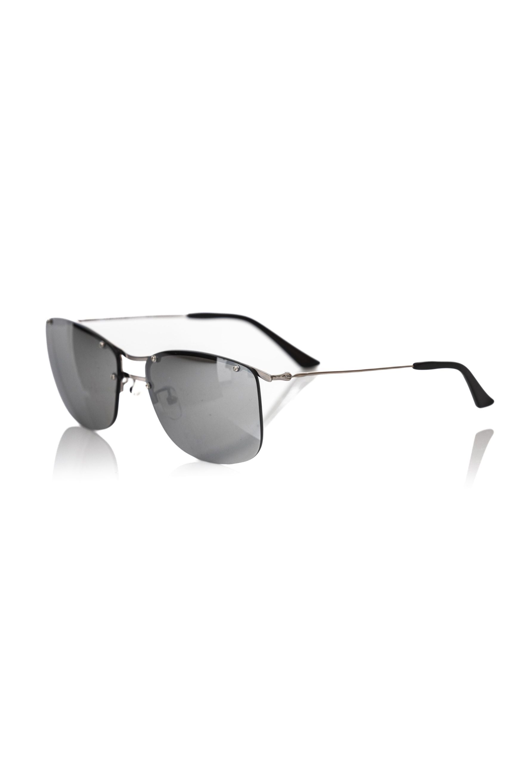 Frankie Morello Silver Metallic Fibre Men Sunglass - ClickThatClicks 