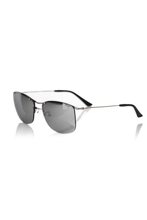 Frankie Morello Silver Metallic Fibre Men Sunglass - ClickThatClicks 