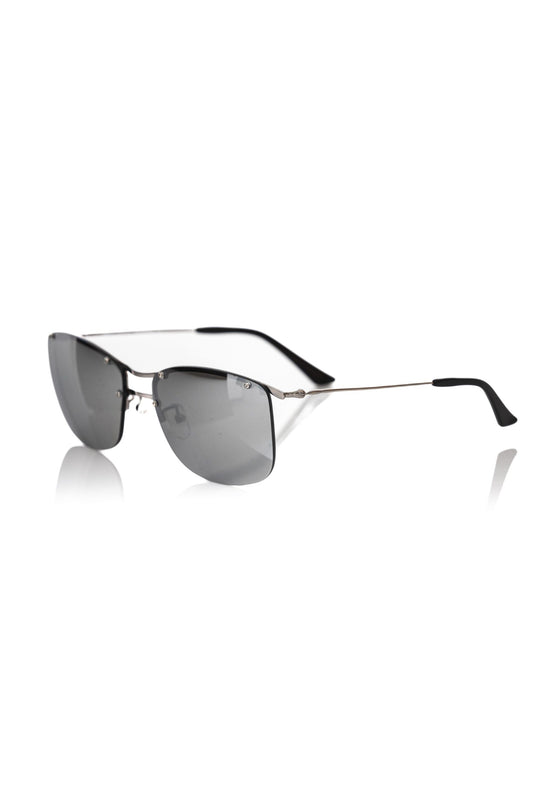 Frankie Morello Silver Metallic Fibre Men Sunglass - ClickThatClicks 