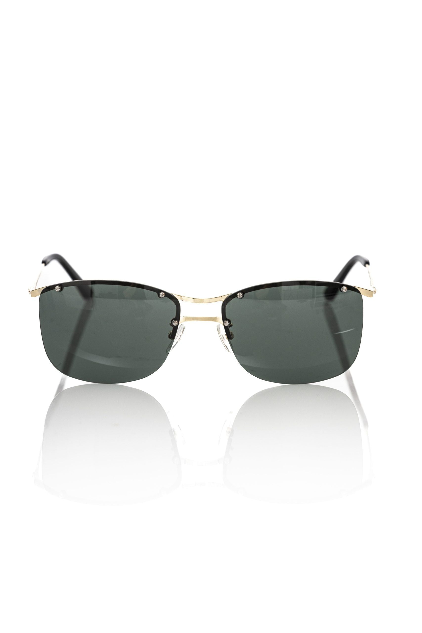 Frankie Morello Black Metallic Fibre Men Sunglasses - ClickThatClicks 