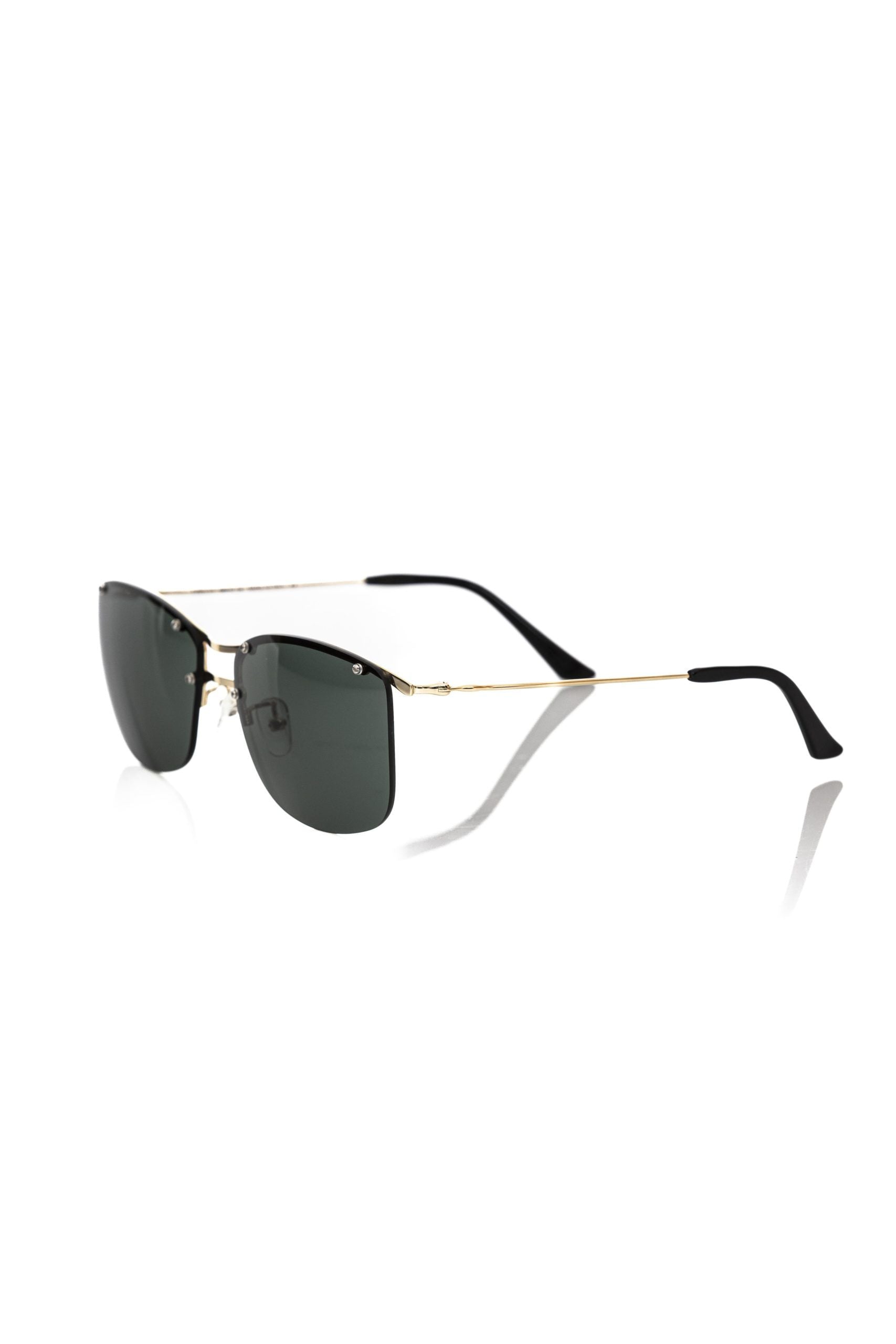 Frankie Morello Black Metallic Fibre Men Sunglasses - ClickThatClicks 
