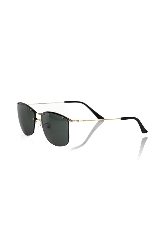Frankie Morello Black Metallic Fibre Men Sunglasses - ClickThatClicks 
