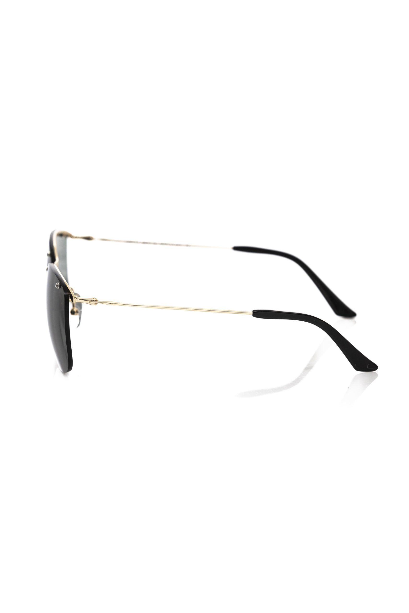 Frankie Morello Black Metallic Fibre Men Sunglasses - ClickThatClicks 