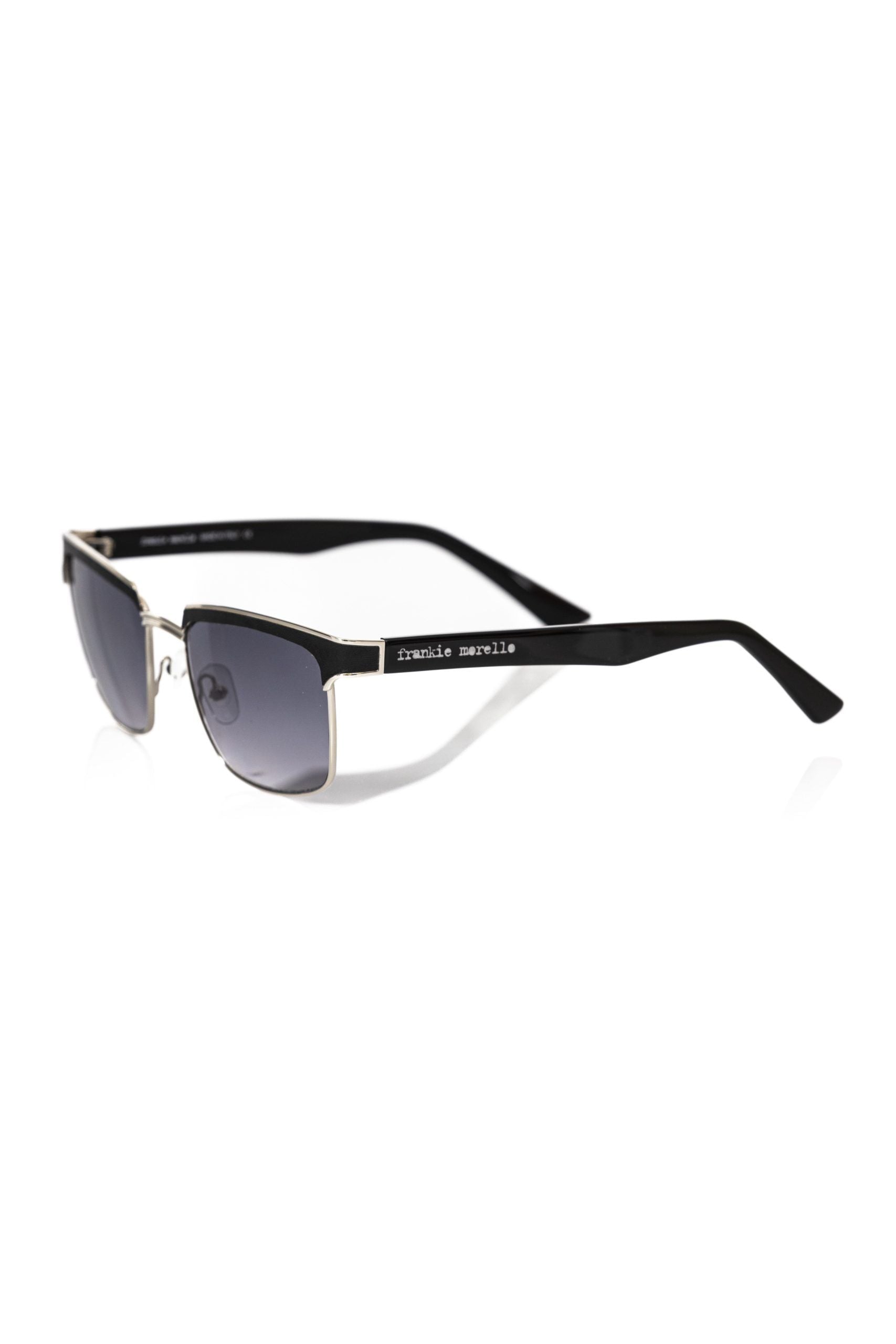 Frankie Morello Black Metallic Fibre Men Sunglasses - ClickThatClicks 