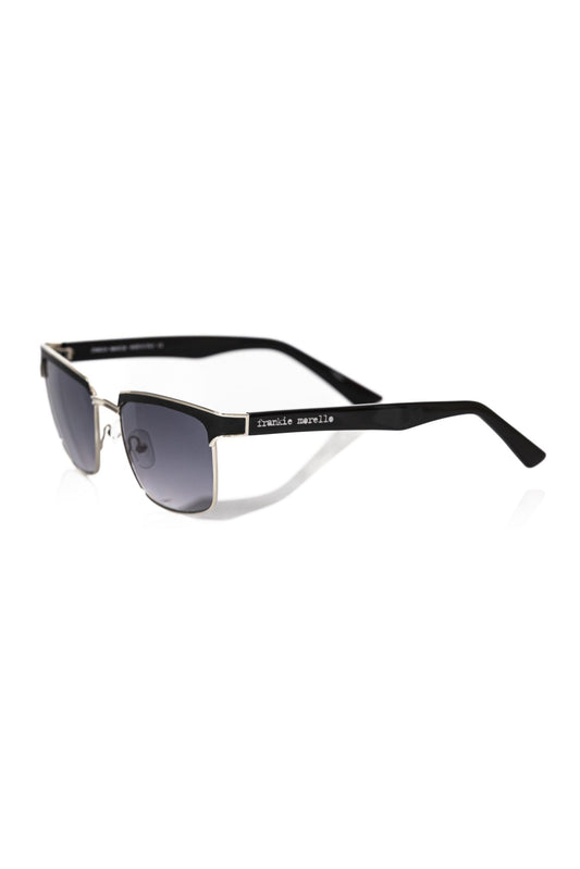 Frankie Morello Black Metallic Fibre Men Sunglasses - ClickThatClicks 