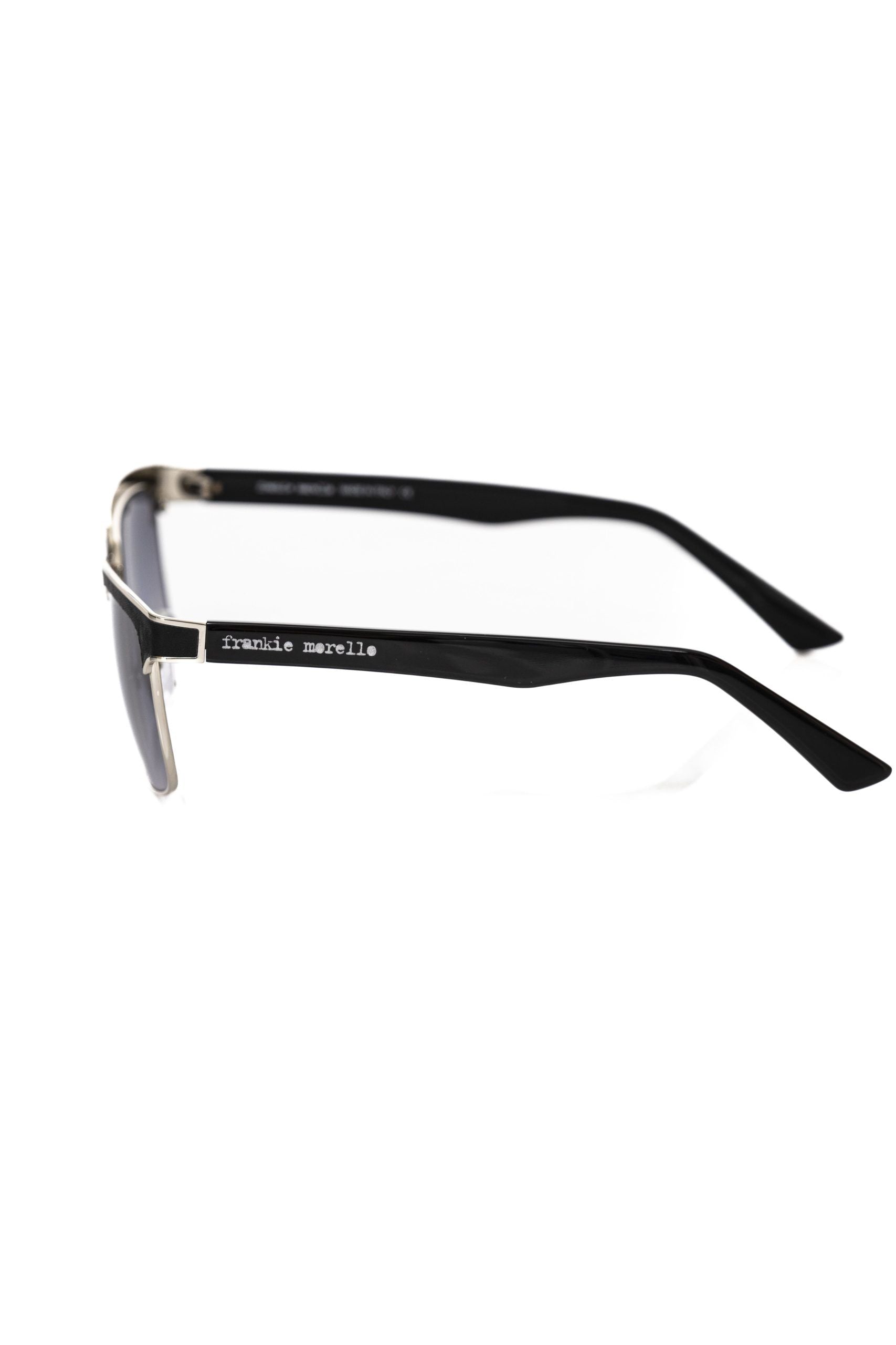 Frankie Morello Black Metallic Fibre Men Sunglasses - ClickThatClicks 