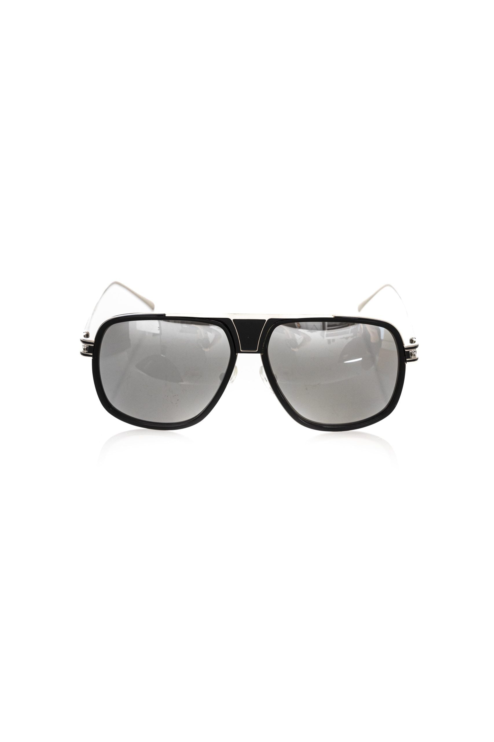Frankie Morello Black Metallic Fiber Men Sunglass - ClickThatClicks 