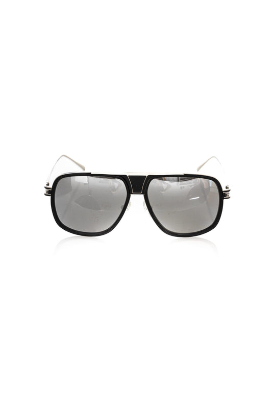 Frankie Morello Black Metallic Fiber Men Sunglass - ClickThatClicks 