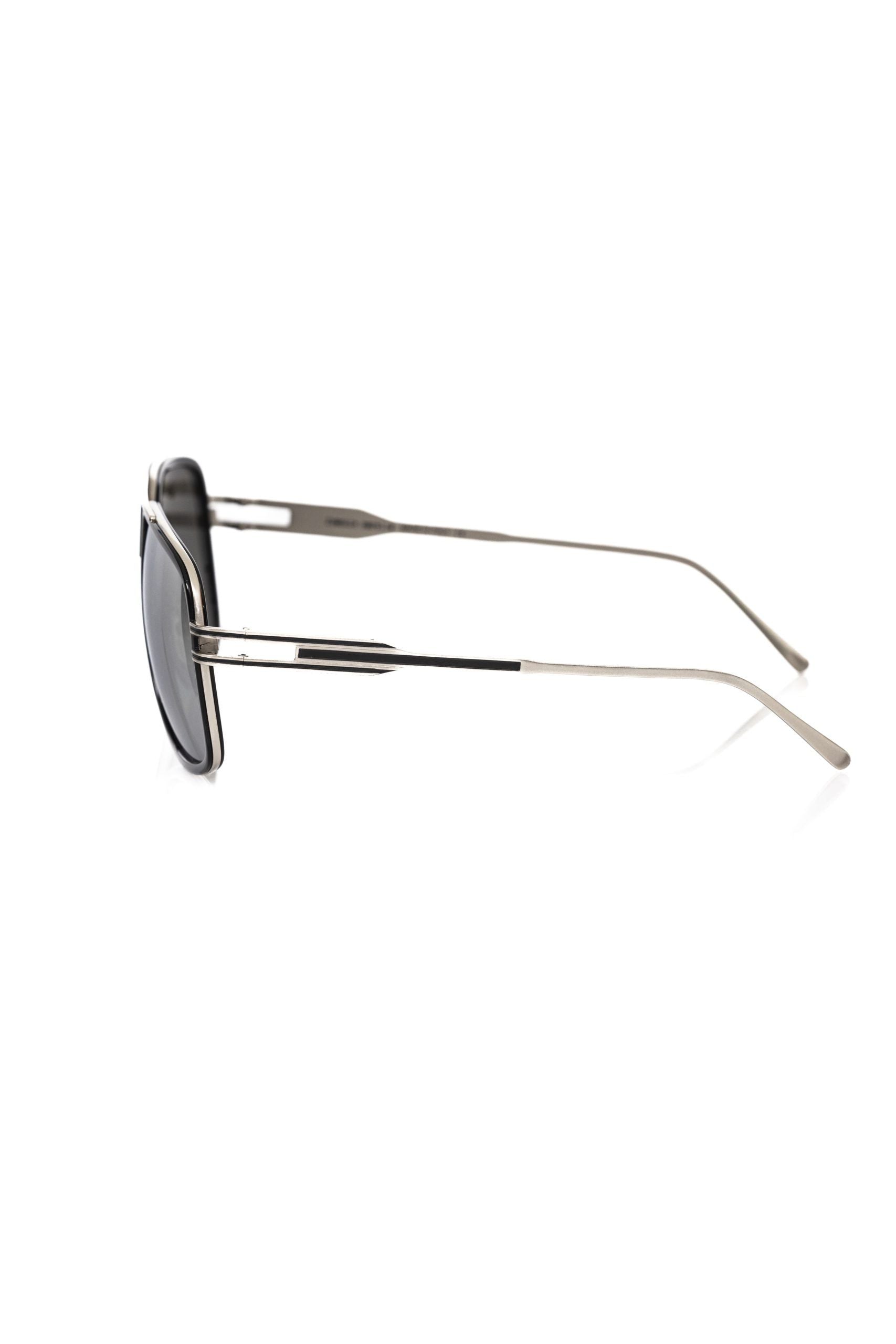 Frankie Morello Black Metallic Fiber Men Sunglass - ClickThatClicks 